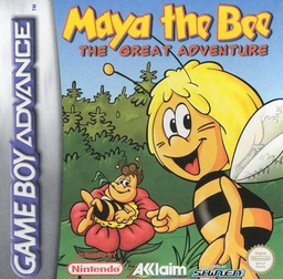 Maya the Bee the Great Adventure box art for GameBoy Advance